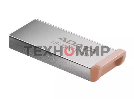 Флешка USB ADATA UR350 (UR350-32G-RSR/BG), 32G, USB 3.2, R/W 100/15, серебристый/коричневый
