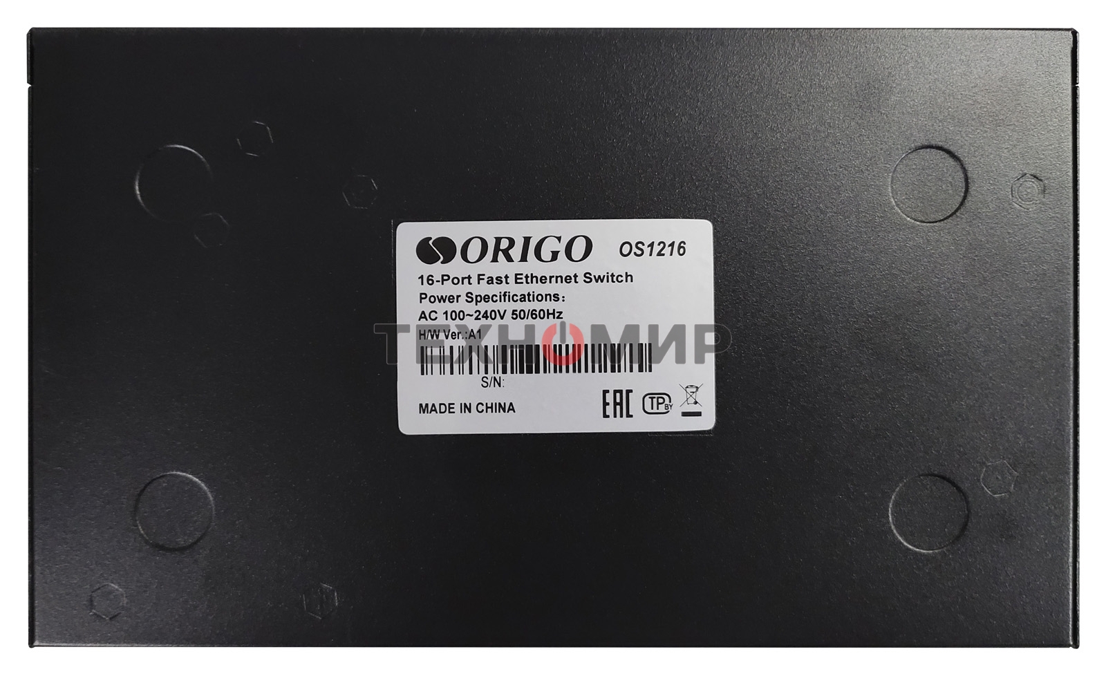 Коммутатор неуправляемый ORIGO OS1216/A1A 16x100Base-TX, корпус металл