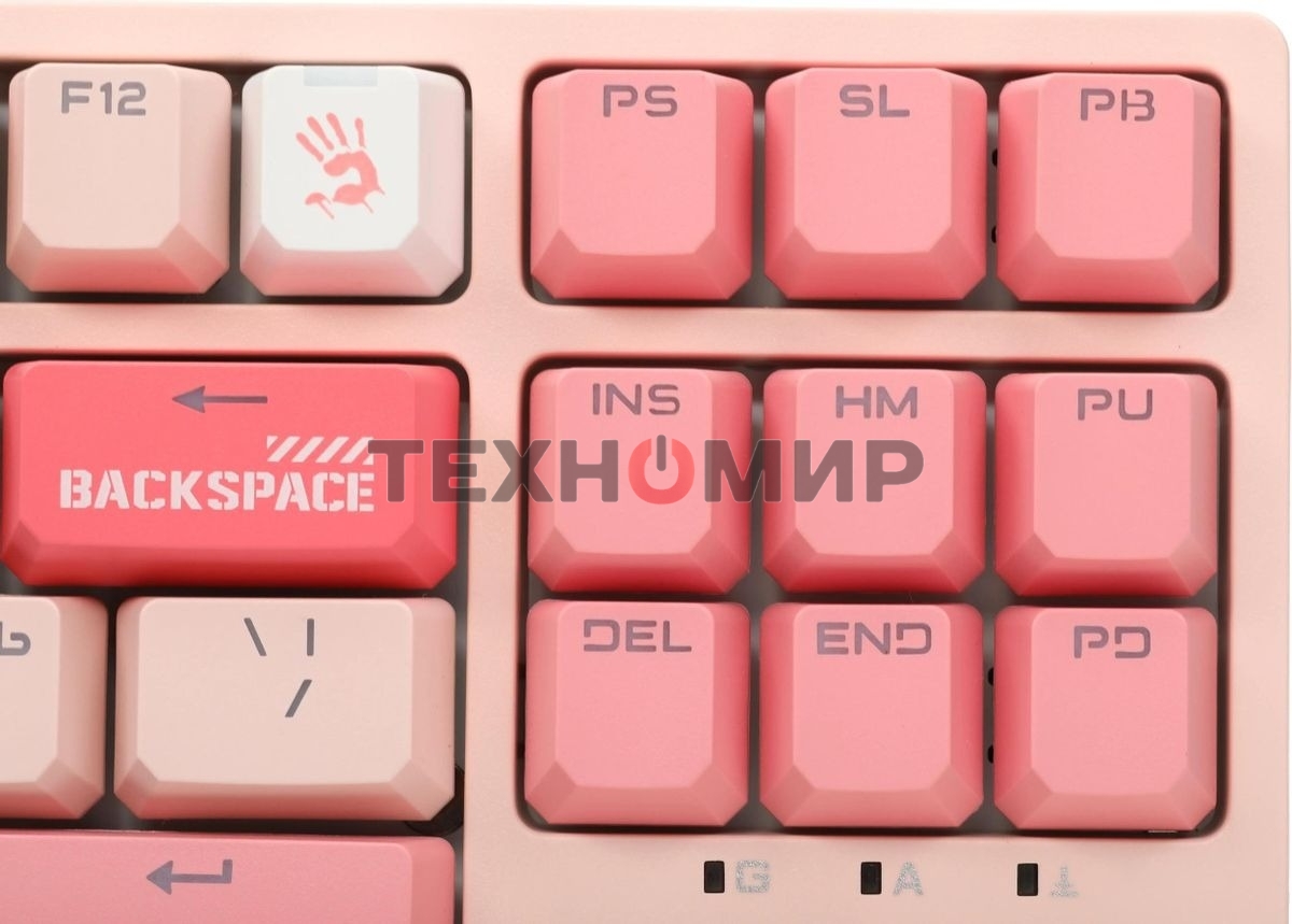 Клавиатура проводная A4Tech Bloody S87 Energy (S87 USB ENERGY PINK) USB розовый