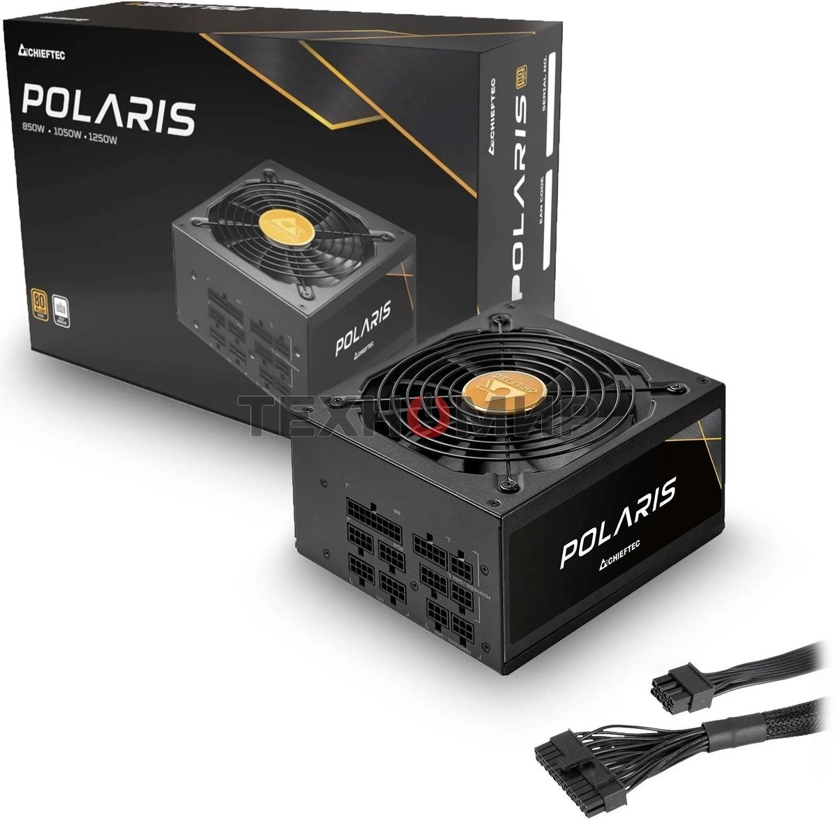 Блок питания Chieftec Polaris PPS-850FC, 850Вт, 80 PLUS Gold, 120мм, модульный, черный