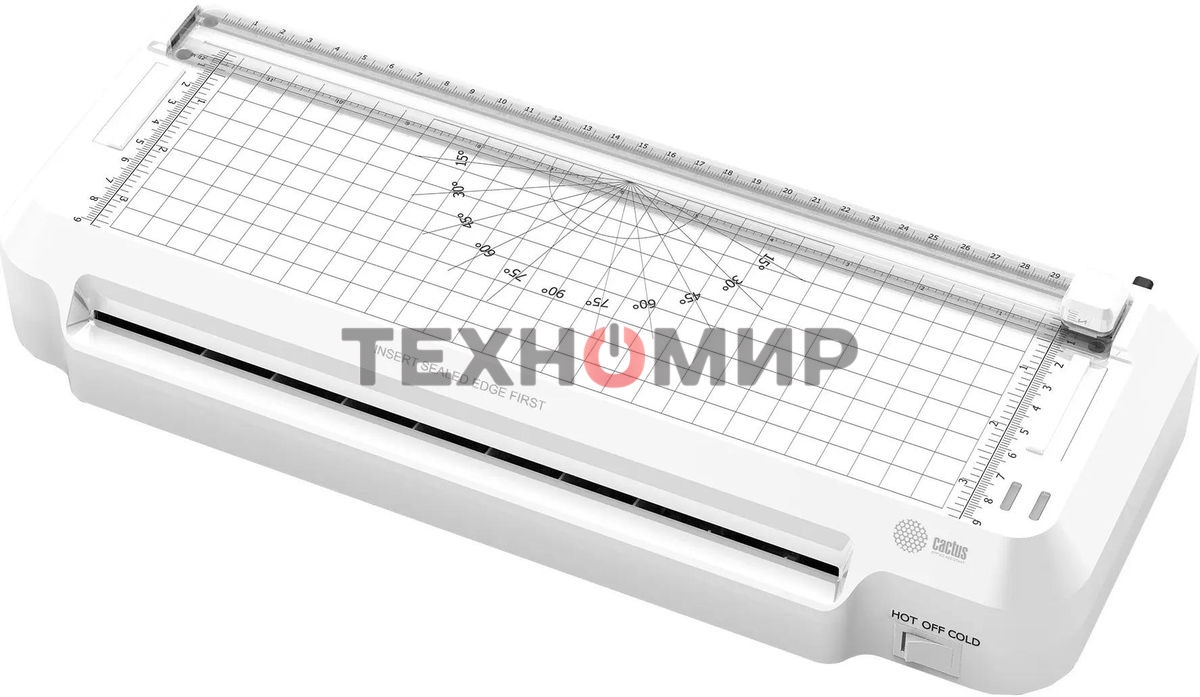 Ламинатор Cactus CS-LAB-F2 белый A4 (70-125мкм) 25 см/мин (2 вал.) хол. лам. лам. фото