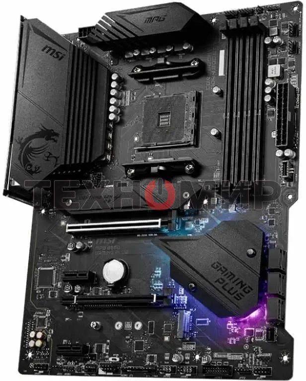 Материнская плата MSI MPG B550 GAMING PLUS, AM4, AMD B550, 4xDDR4, 6xSATA, 2xM.2, 1xPCI-E 4.0 x16, 1xPCI-E 3.0 x4, 2xPCI-E x1, 1xHDMI, 1xDP, 1x 1Gb LAN, 4xUSB-A 2.0, 2xUSB-A 3.2 Gen 1, 1xUSB-A 3.2 Gen 2, 1xUSB-C 3.2 Gen 2, 5x3.5 мм, 7.1, ATX