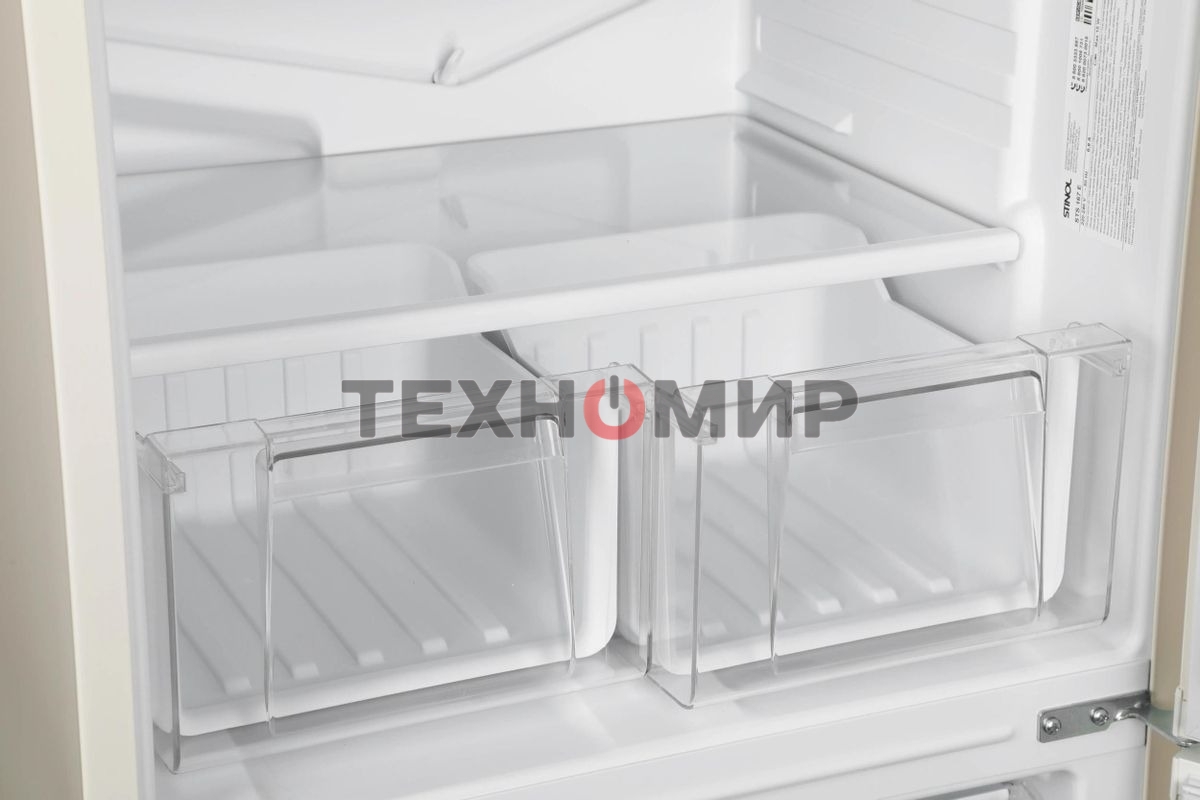 Холодильник Stinol STS 167 E бежевый двухкамерный 195/104 л морозилка снизу