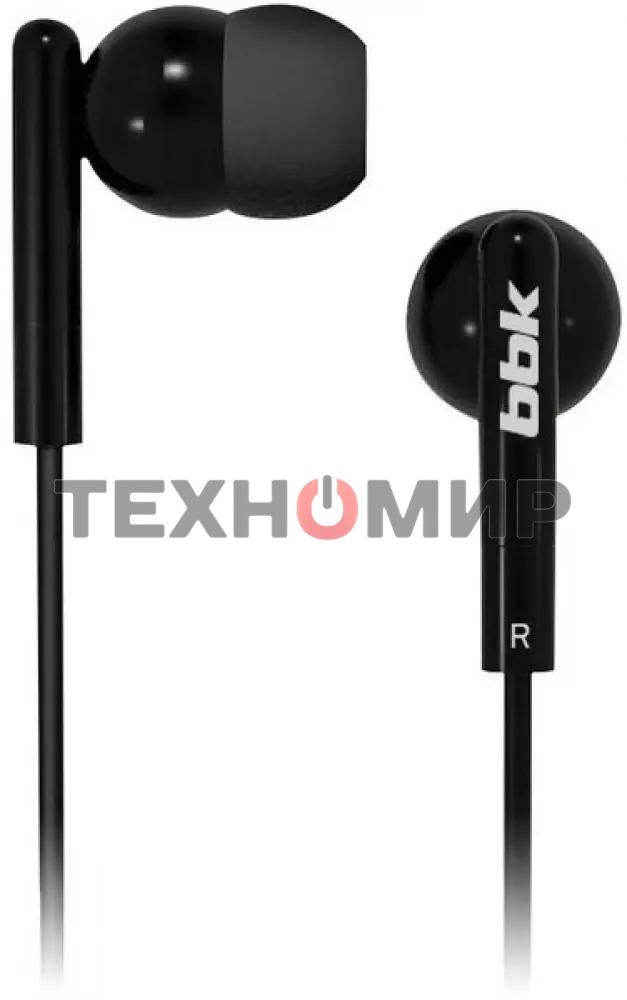 Проводные наушники BBK EP-1003S черный, вкладыши