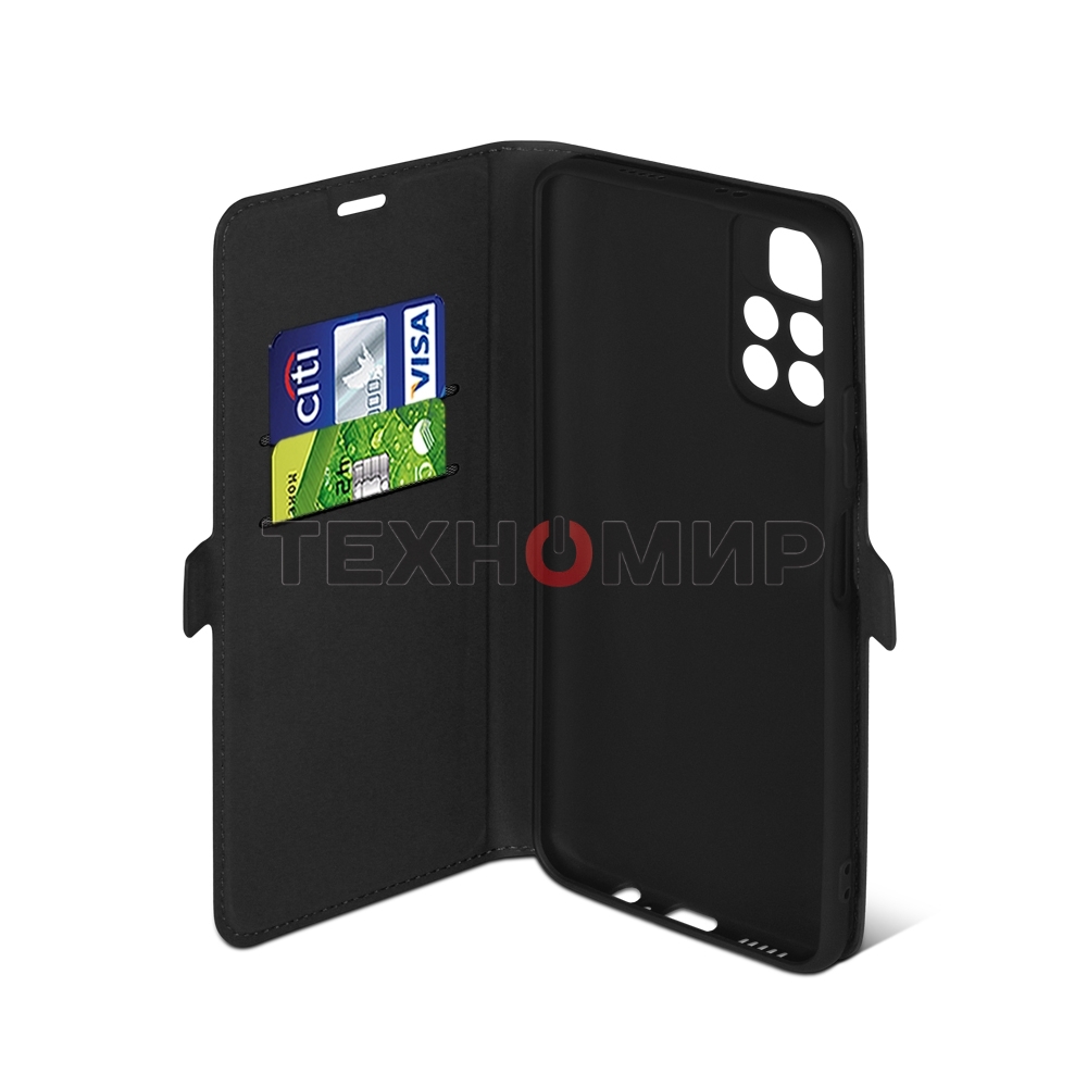 Чехол (флип-кейс) DF для Xiaomi Poco M4 Pro 5G poFlip-05 черный