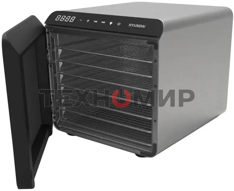Сушка для фруктов и овощей Hyundai HYFD-8801 14под. 600Вт серебристый