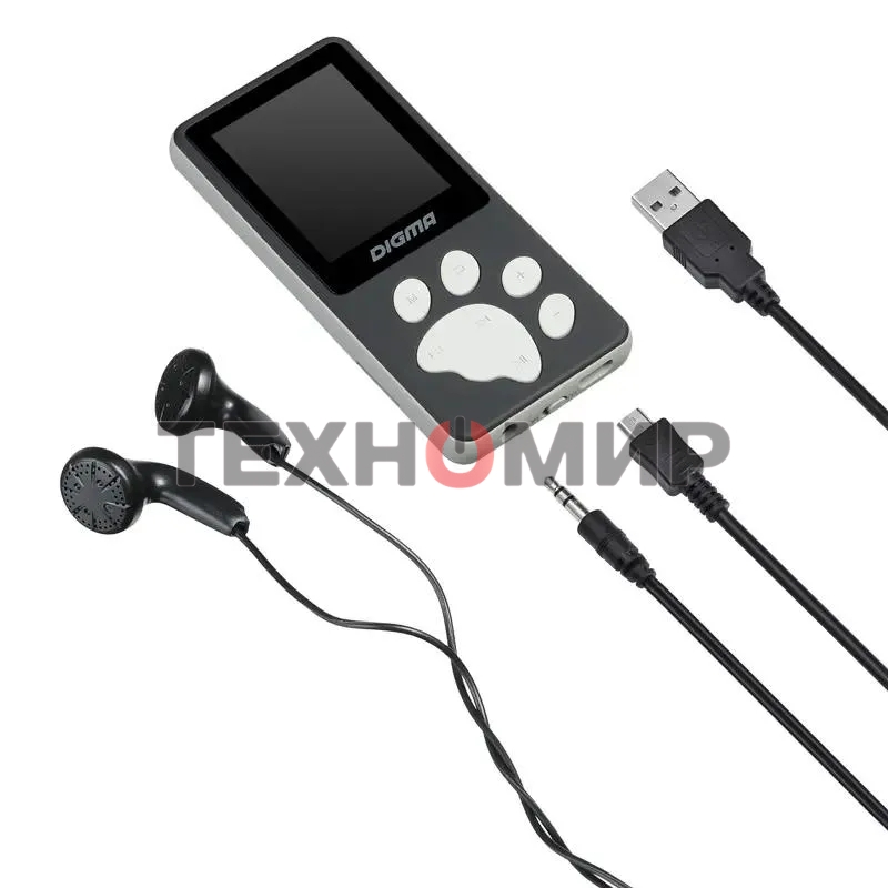 Плеер Hi-Fi Flash Digma S4 8Gb черный/серый/1.8