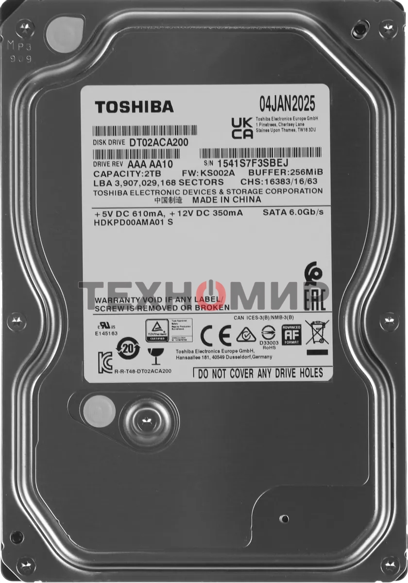 Жесткий диск Toshiba Surveillance HDD 3.5