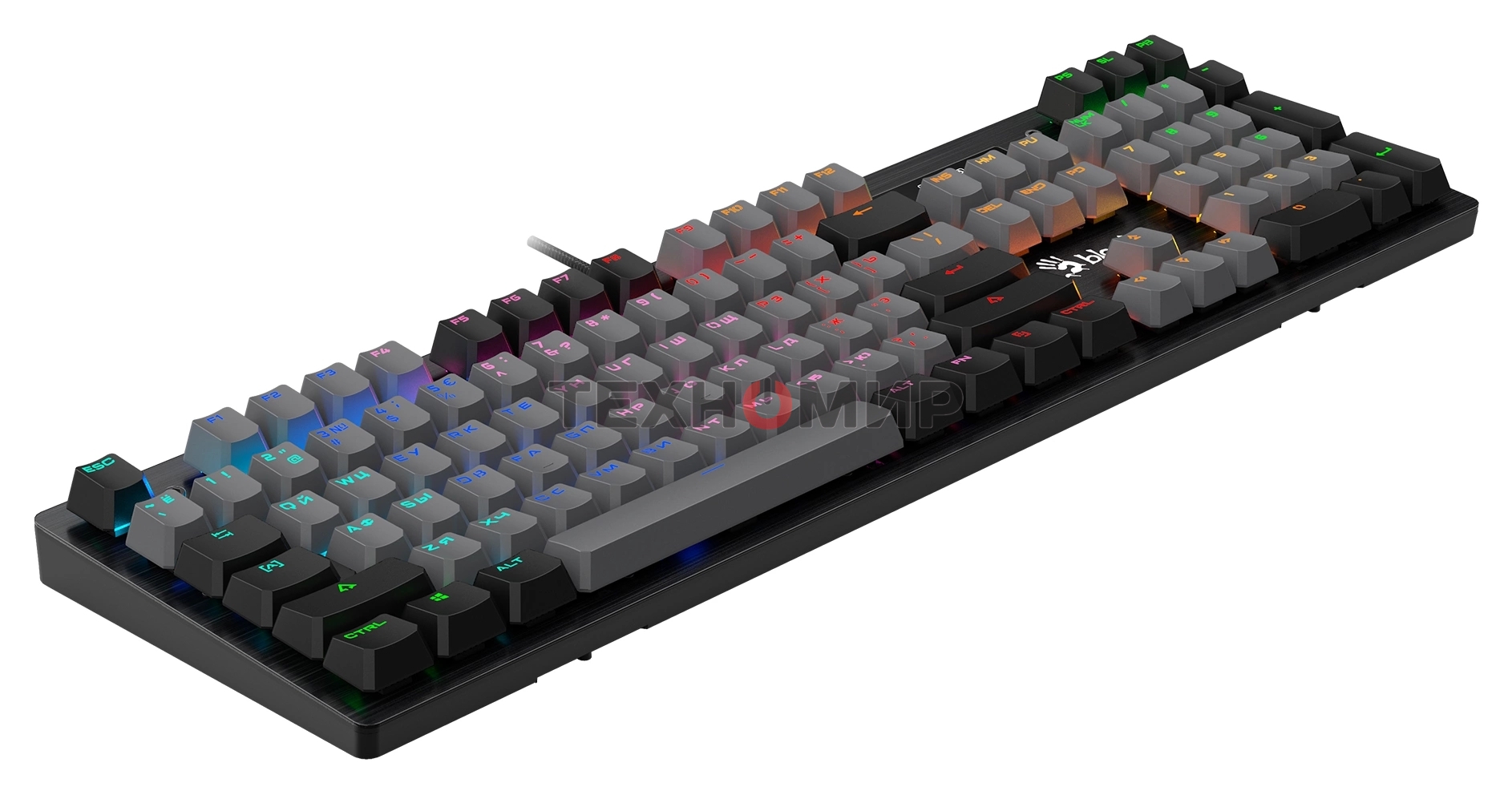 Клавиатура проводная A4Tech Bloody B828N USB черный/серый