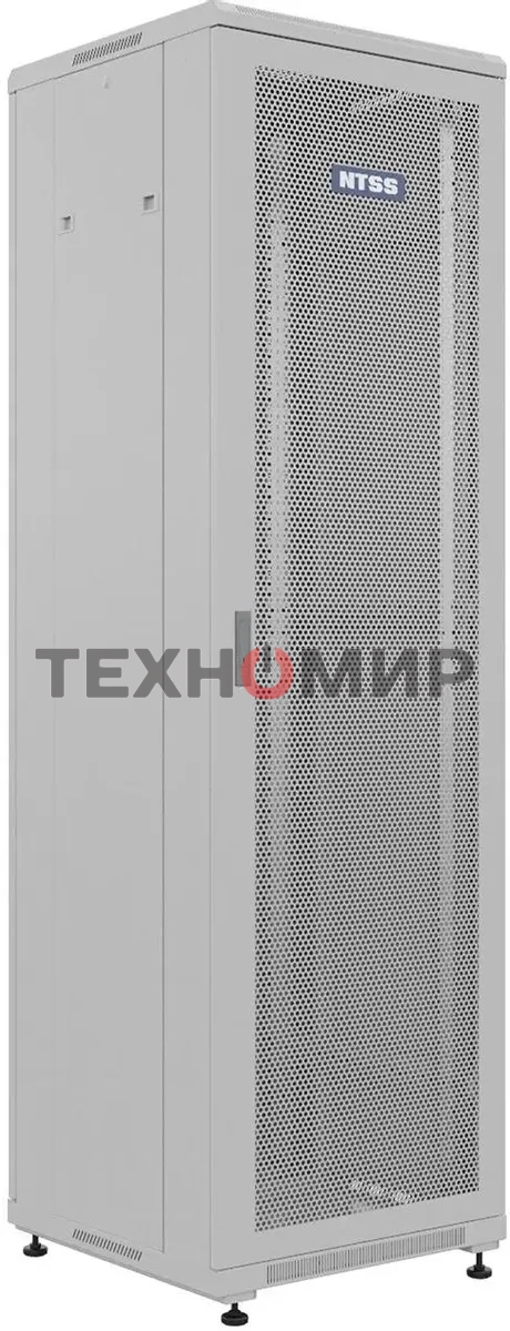 Шкаф коммутационный NTSS Премиум (NTSS-R42U6060PD) напольный 42U 600x600 мм пер. дв. перфор. металл 900 кг серый 510 мм 86 кг IP20 металл