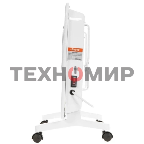 Конвектор электрический Sturm! CH1000D, белый, 1000 Вт, 15 м2, дисплей, электронный термостат