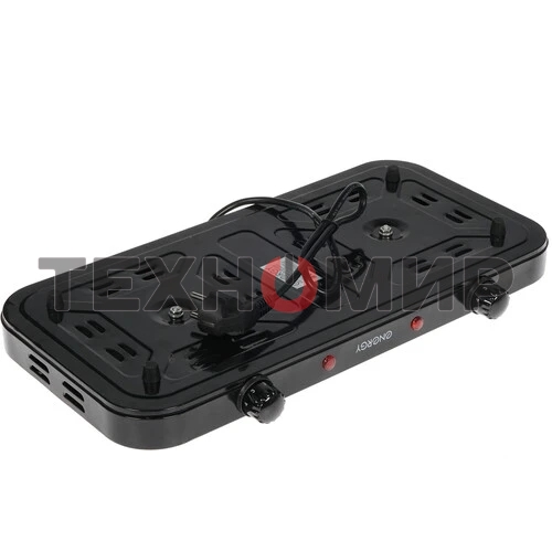 Плита настольная электрическая Energy EN-903В чёрный, 2,5 кВт, ТЭН, конфорки - 2, эмаль, поворотные переключатели