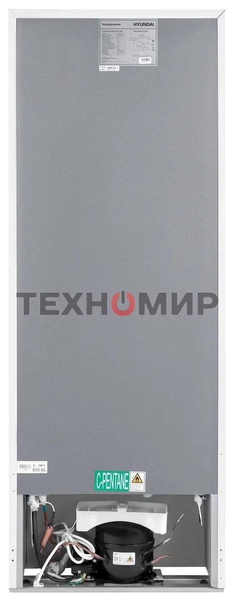 Холодильник Hyundai CT2551WT белый двухкамерный 166/40л морозилка сверху