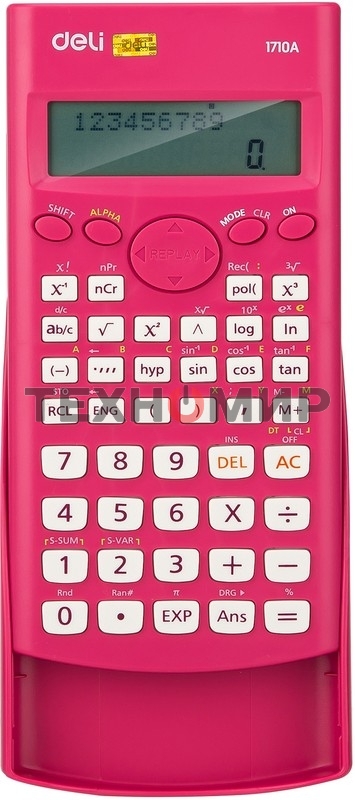 Калькулятор научный Deli E1710A/RED красный 10+2-разр.