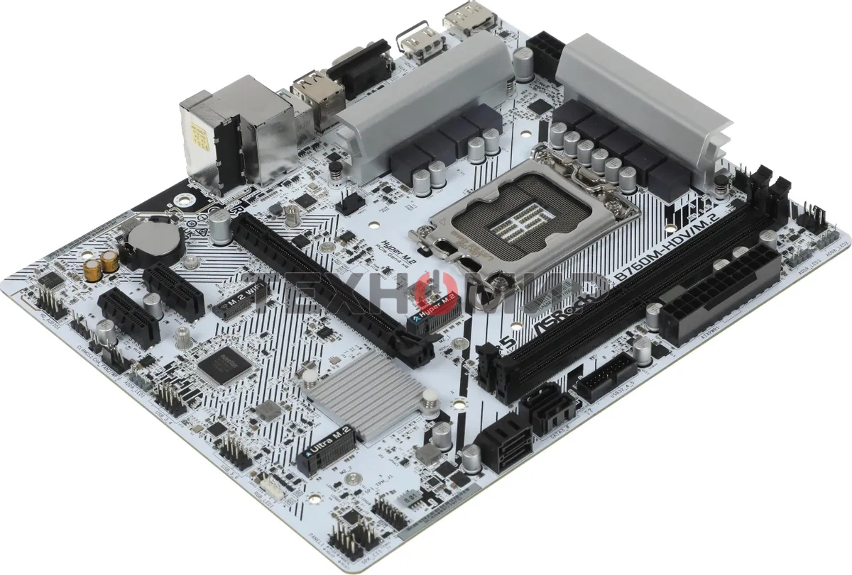 Материнская плата ASRock B760M-HDV/M.2, LGA 1700, Intel B760, 2xDDR5, 4xSATA, 2xM.2, 1xPCI-E 4.0 x16, 2xPCI-E x1, 1xDP, 1xHDMI, 1xVGA, 1x 2.5Gb LAN, 2xUSB-A 3.2 Gen 1, 3xUSB 2.0, 3x3.5 мм, 7.1, Micro-ATX