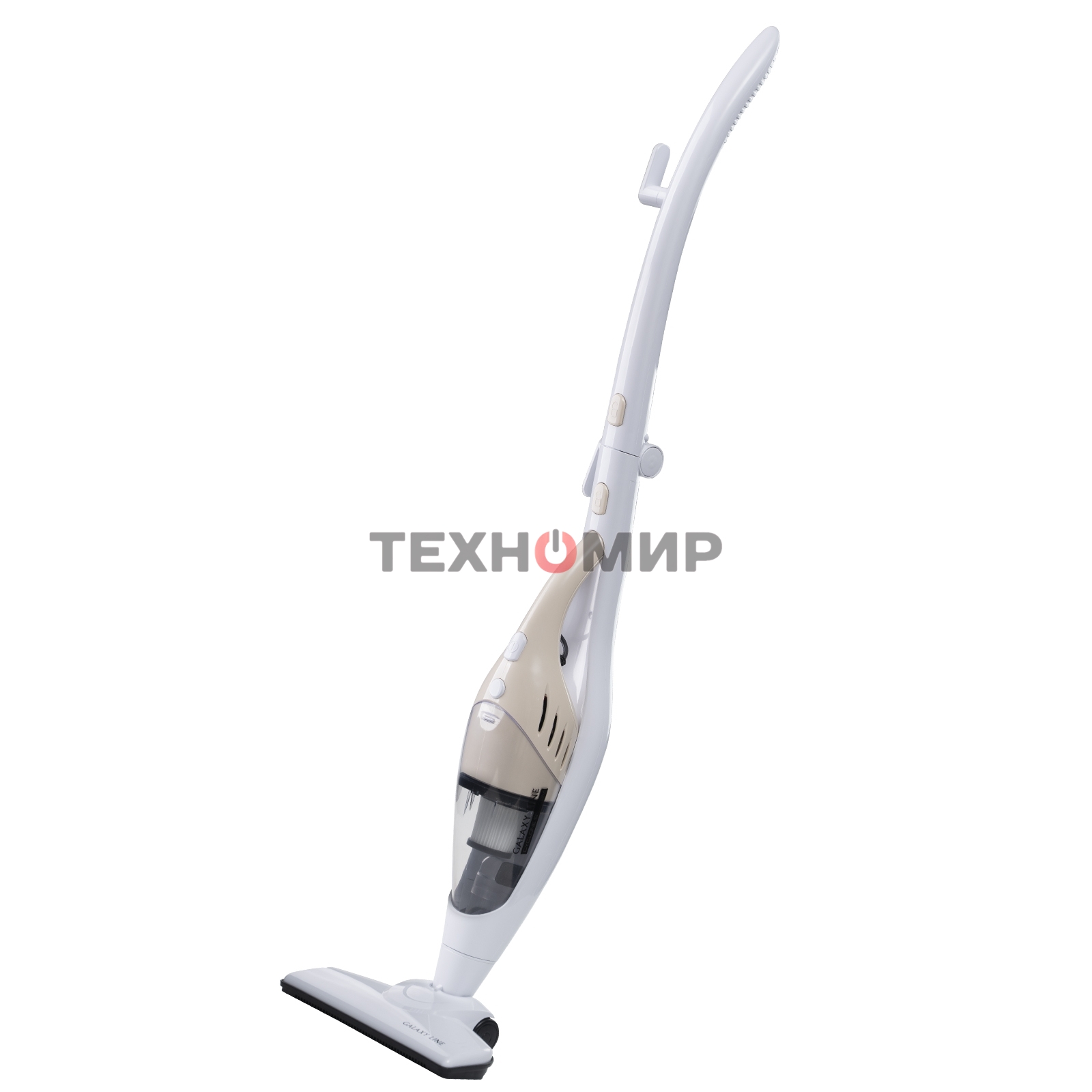 Пылесос вертикальный Galaxy GL 6225 белый, питание от сети, 150 Вт, уборка сухая, пылесборник 0.8 л