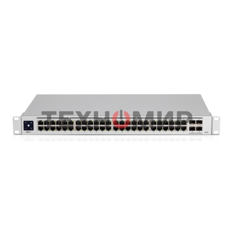 Коммутатор в стойкуUbiquiti UniFi Professional 48Port Gigabit Switch with Layer3 Features and SFP+ USW-Pro-48-EU , 48х 1G RJ45, 4х 10G SFP+
