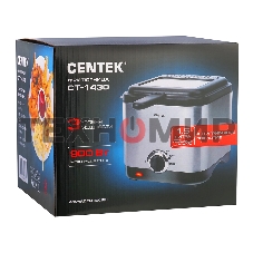 Фритюрница Centek CT-1430 900 Вт объем 1,5лЧаша - антипригарная, стальной корпус, окно