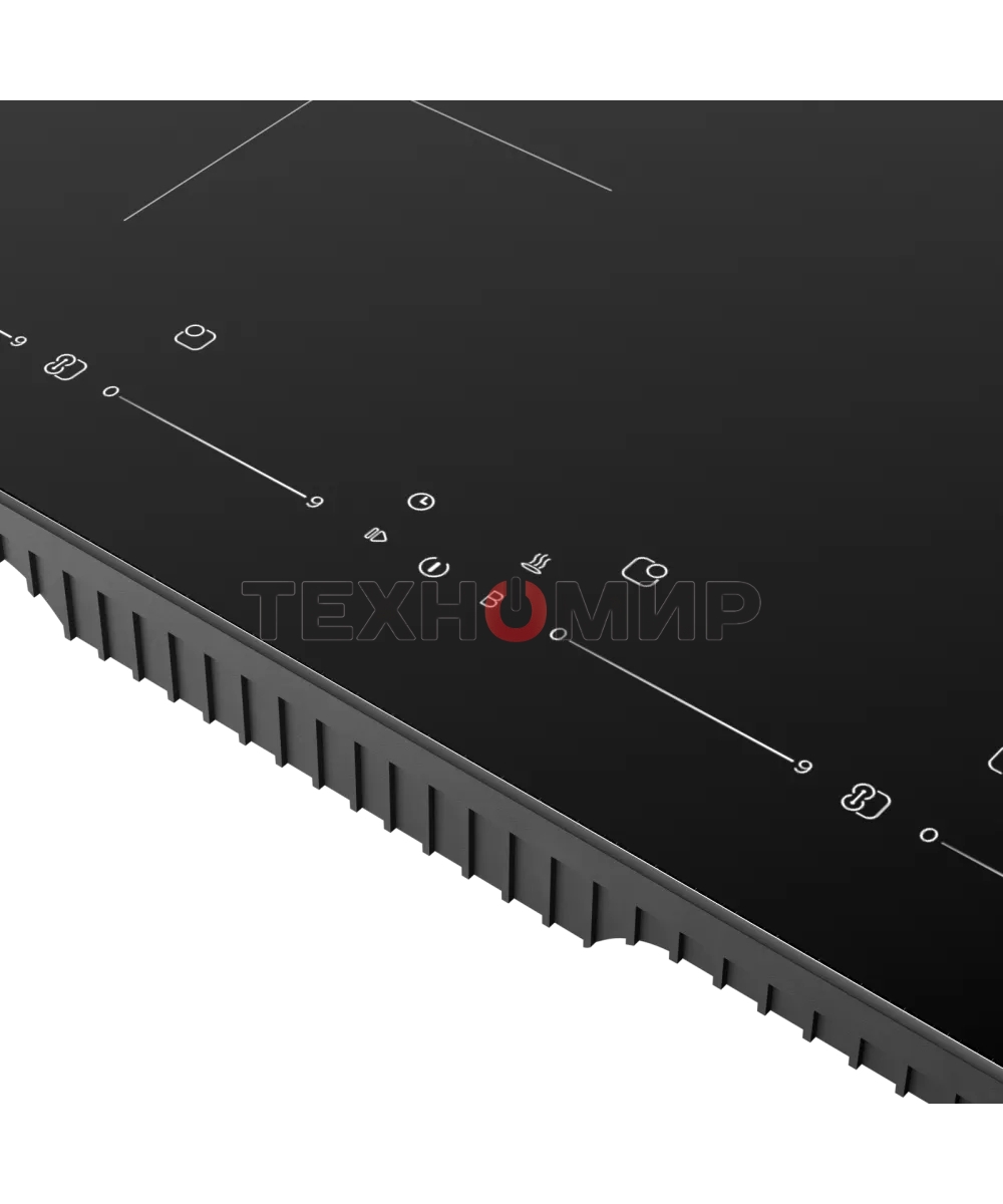 Индукционная варочная панель Kuppersberg ICI 624, индукция, High-Tech, 60 см, 9 уровней мощности, inverter, таймер, пауза, Booster, автоматическое отключение, Flexi-zone, поддержание тепла, слайдерное управление, черный