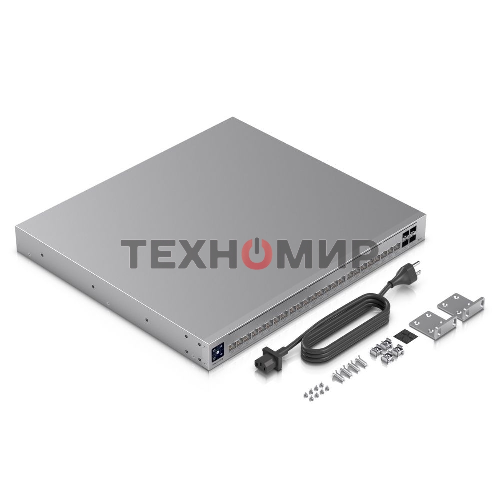 Kоммутатор PoE в стойку Ubiquiti UniFi Switch Pro HD 24 PoE, 22х 2.5G RJ45, 2х 10G RJ45, 4х 10G SFP+, раздача 600 Вт