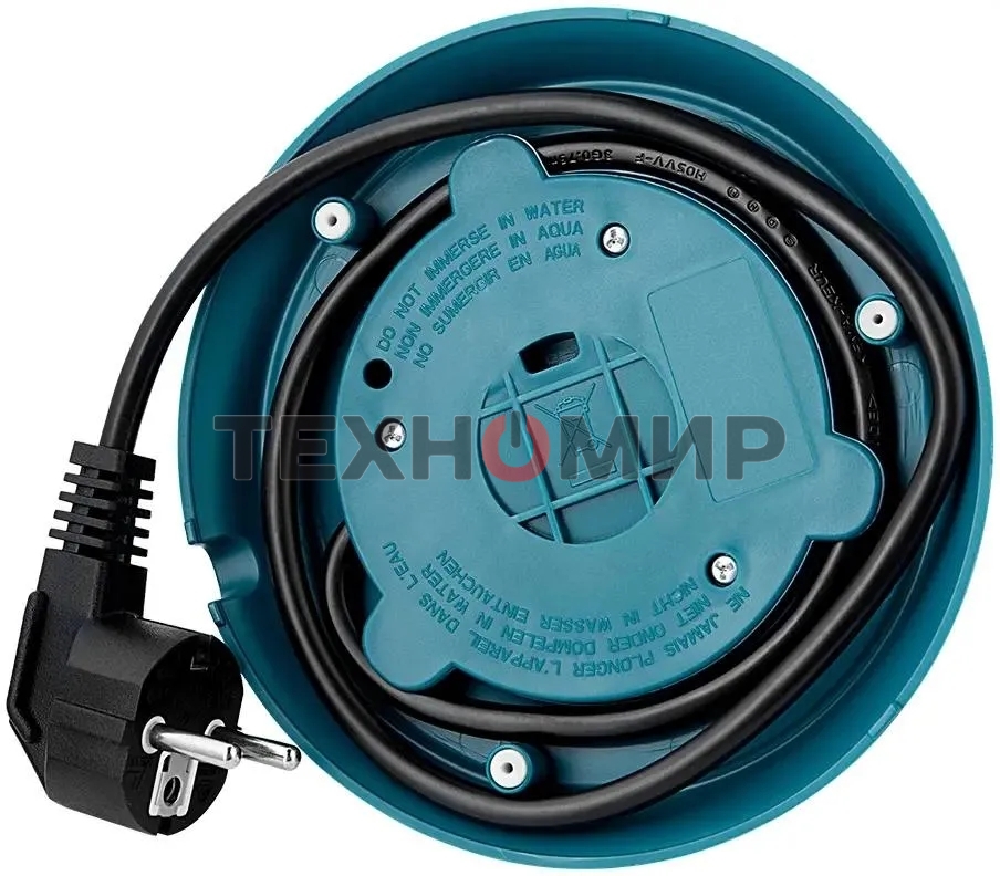 Чайник электрический Kitfort КТ-8725 1.7 л, 2200 Вт, нержавеющая сталь/бирюзовый корпус: нерж.сталь/пластик