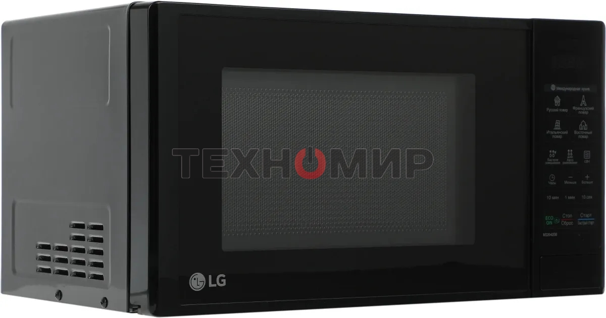 Микроволновая печь LG MS2042DB черный, 20 л, 700 Вт, переключатели - сенсор