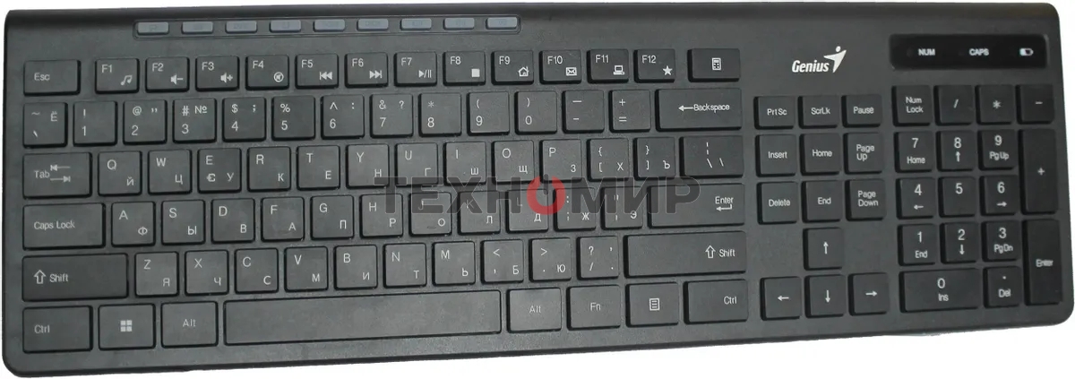 Клавиатура беспроводная Genius SlimStar 7230, USB, Радиоканал, черный