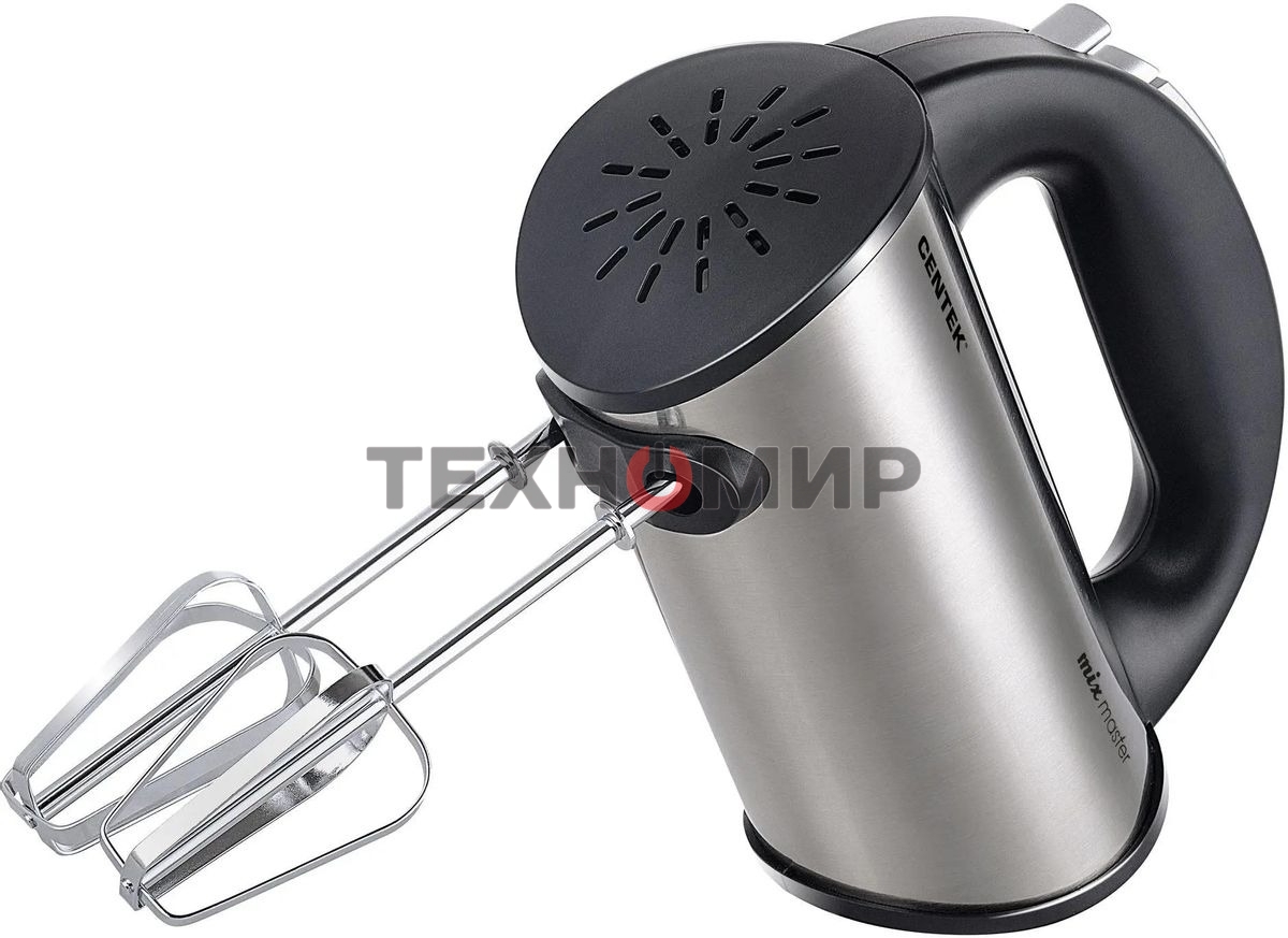 Миксер ручной Centek CT-1108 черный/стальной, 600 Вт