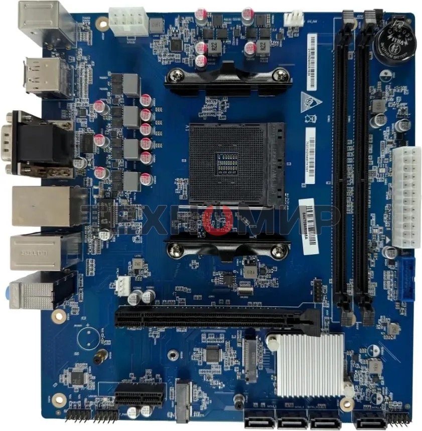 Материнская плата iRU A520M-VHDi/M.2, AM4, AMD A520, 2xDDR4, 4xSATA, 1xM.2, 1xPCIe 3.0 x16, 1xPCIe x1, 1xHDMI, 1xD-Sub, 1xDP, 1x1Gb LAN, 2xUSB-A 2.0, 4xUSB-A 3.2, 5.1, mATX