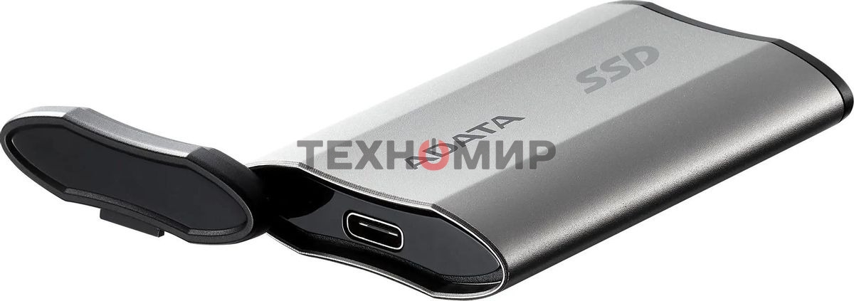 Внешний SSD ADATA SD810, 4Tb, USB 3.2 Gen 2x2 Type-C, R/W 2000/2000, серебристый