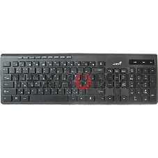 Клавиатура беспроводная Genius SlimStar 7230, USB, Радиоканал, черный
