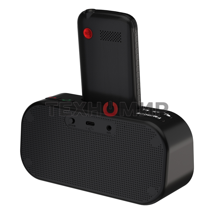 Мобильный телефон Maxvi RT-04 + док-станция, черный