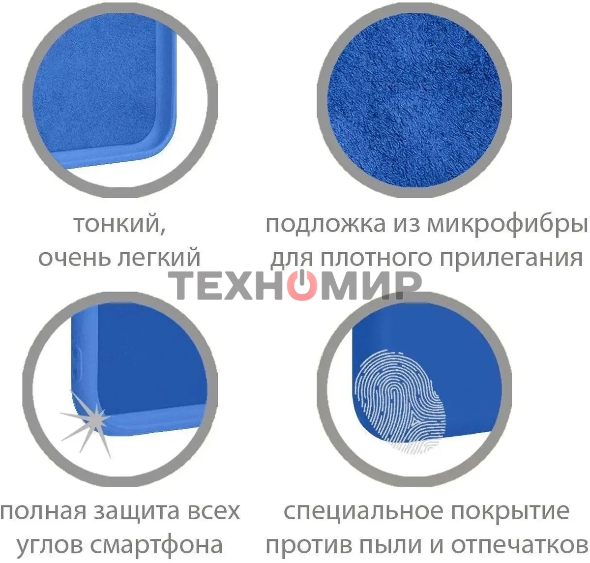 Чехол (клип-кейс) DF sOriginal-33 для Samsung Galaxy A03 Core синий