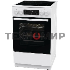 Плита электрическая Gorenje GECS5C70WA белый, конфорок 4 электрических, духовка 70 л, 50 см x 85 см x 59.4 см