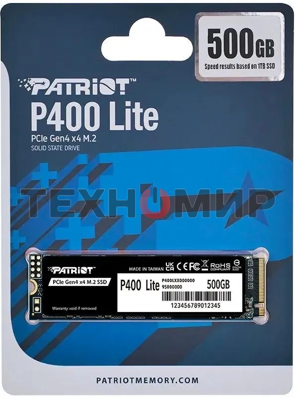 Накопитель SSD Patriot P400 Lite 500Gb (P400LP500GM28H)