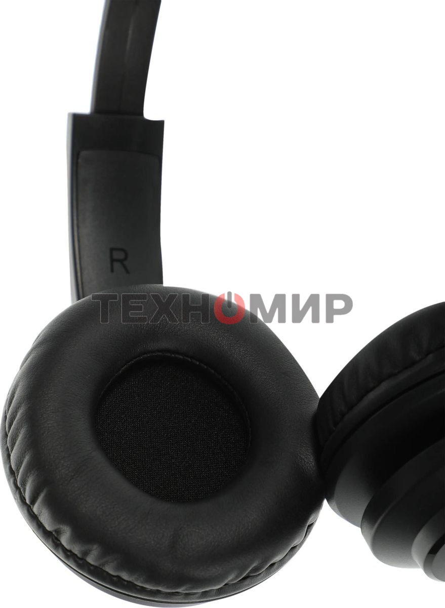 Гарнитура проводная с микрофоном A4Tech HU-10 черный 2м накладные USB оголовье