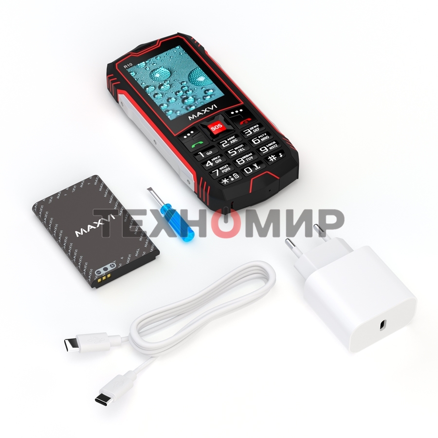 Мобильный телефон Maxvi R10 red