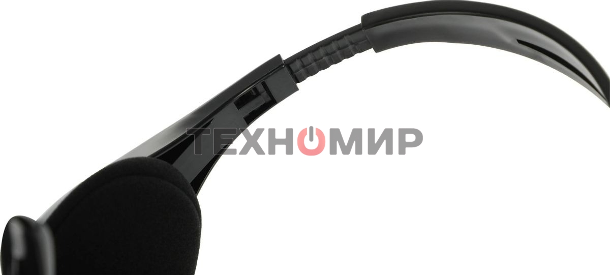 Гарнитура проводная с микрофоном A4Tech HU-9 черный 1.8м накладные USB оголовье черный