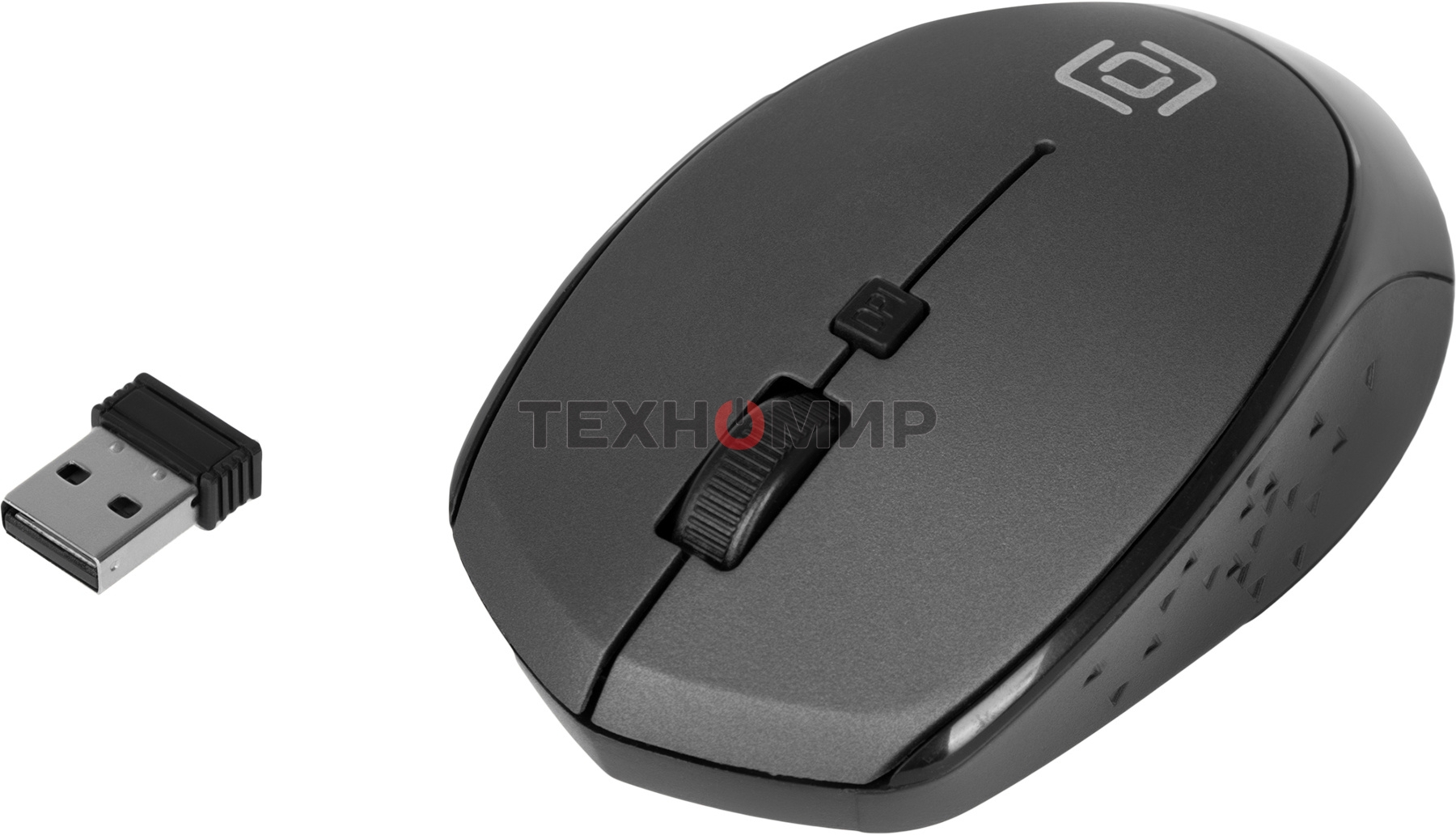 Мышь беспроводная Oklick 488MW серый/черный, 1600 dpi, радиоканал, USB, кнопки - 4
