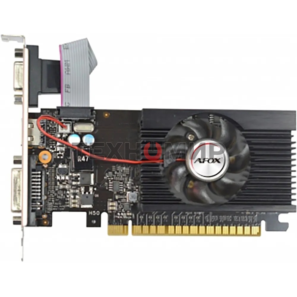Видеокарта AFOX GT730 2Gb DDR3 PCI-E2.0 2ГБ DDR3, 128 бит, DVI-I, HDMI, VGA (D-Sub), GPU 700 МГц