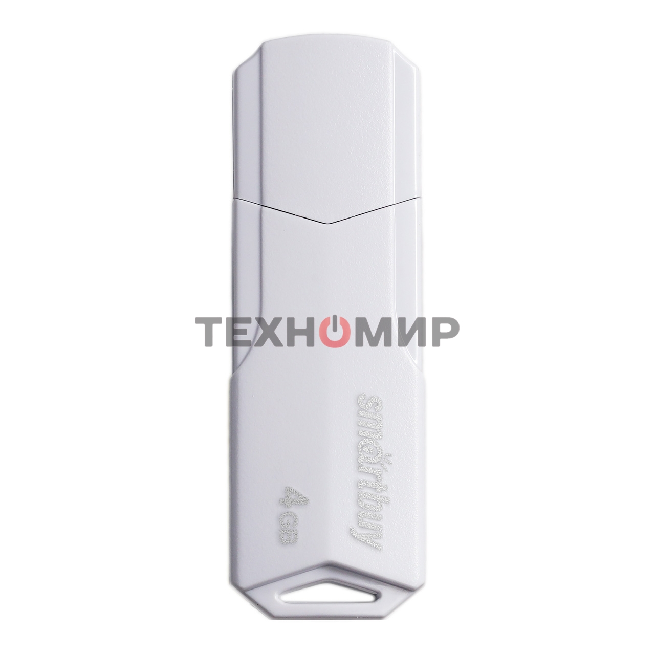 Флешка USB Smartbuy CLUE white (SB4 GbCLU-W), 4Gb, USB 2.0, R/W 15/8, белый