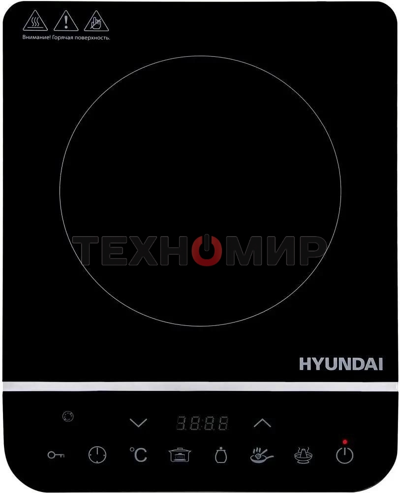 Плита настольная электрическая Hyundai HYC-0104 черный стеклокерамика (настольная)