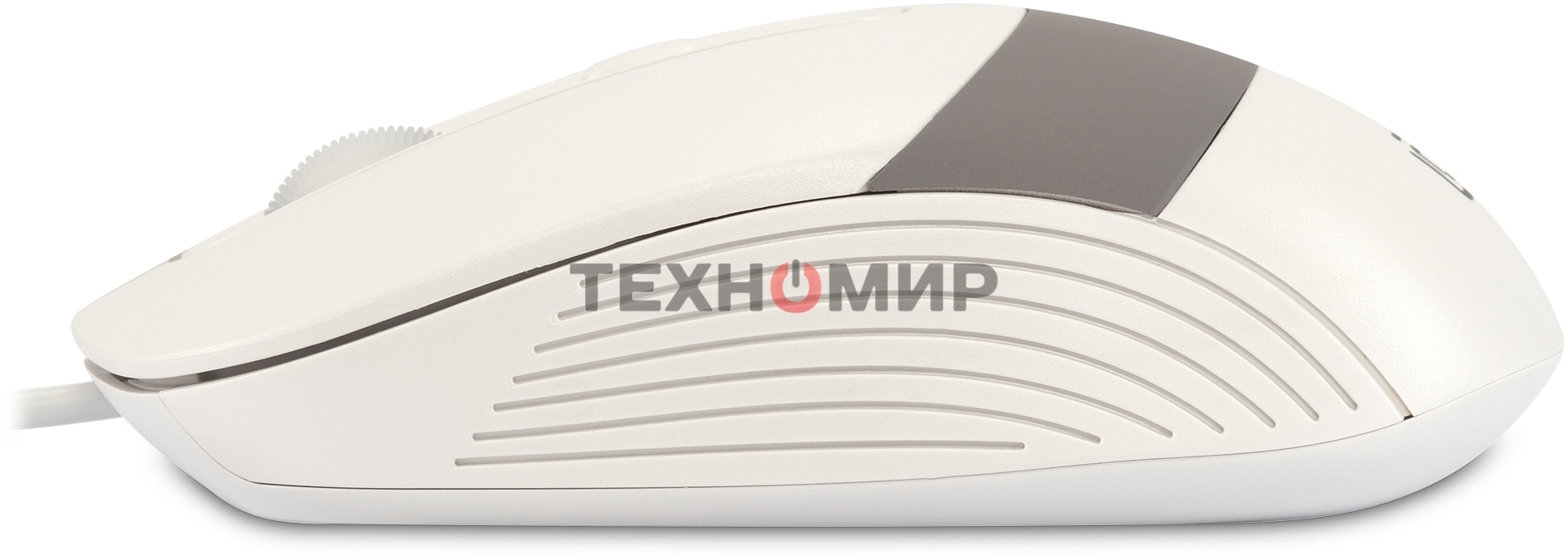 Мышь проводная Oklick 310M белый/серый, 2400 dpi, USB, кнопки - 4
