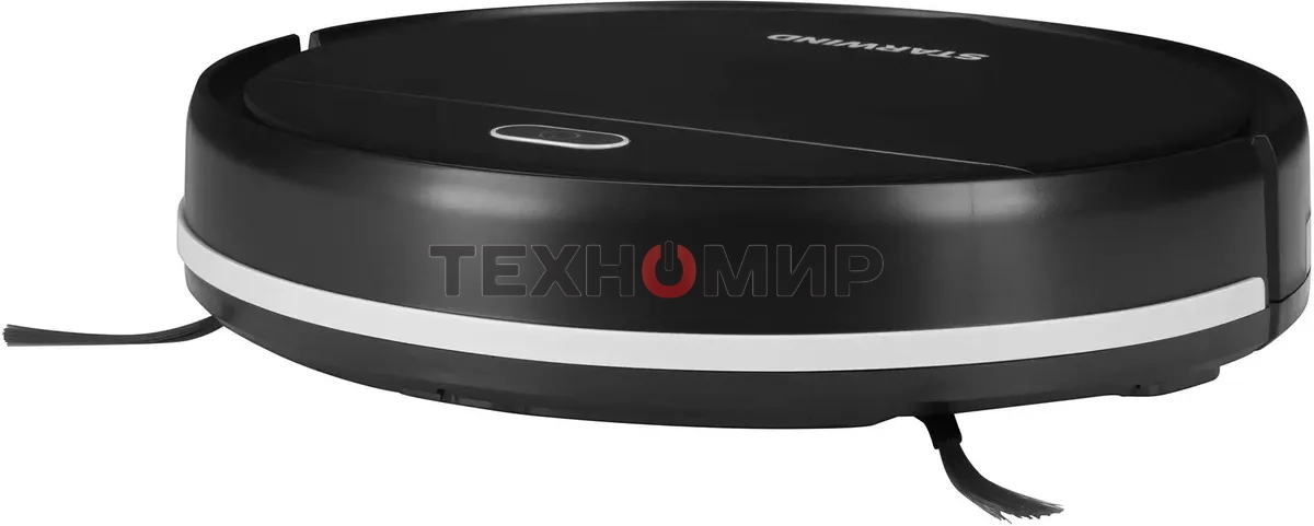 Робот-пылесос Starwind SRV3950 черный, 18 Вт, 1500 мА·ч Li-Ion, уборка влажная/сухая, пылесборник контейнер 0.2 л