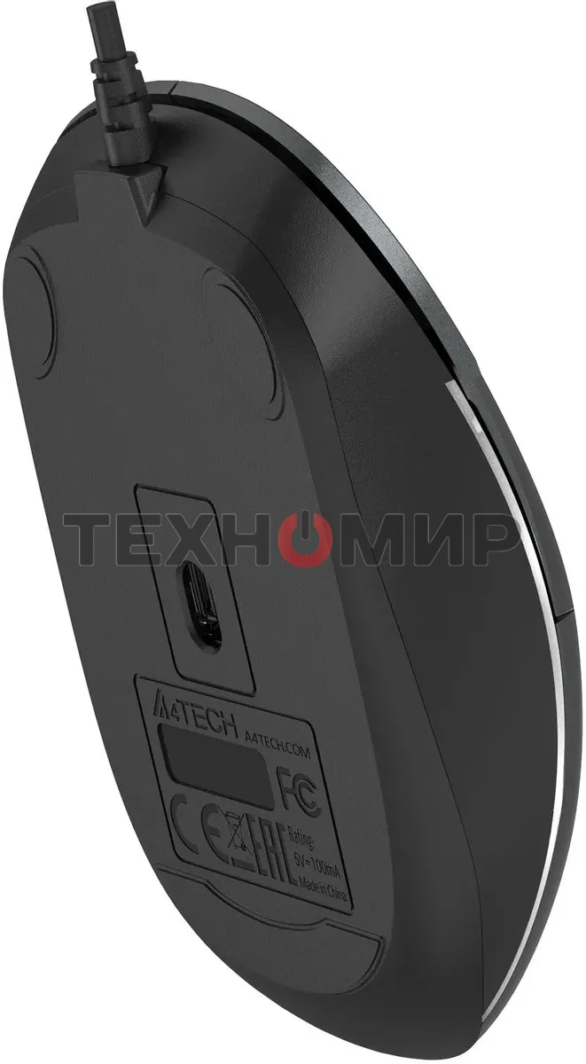 Мышь проводная A4Tech Fstyler FM26 серый/черный, 1600 dpi, USB, кнопки - 4