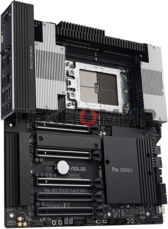 Материнская плата ASUS Pro WS TRX50-SAGE WIFI, sTR5, AMD TRX50, 4xDDR5, 4xSATA, 3xM.2, 1xSlimSAS, 1xPCI-E 5.0 x8, 1xPCI-E 4.0 x16, 1xPCI-E 4.0 x4, 2x 10Gb LAN, 2xUSB-A 2.0, 6xUSB-A 3.2 Gen 2, 1xUSB-C 3.2 Gen 2x2, 2x3.5 мм, 5.1, E-ATX
