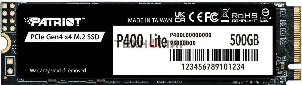 Накопитель SSD Patriot P400 Lite 500Gb (P400LP500GM28H)