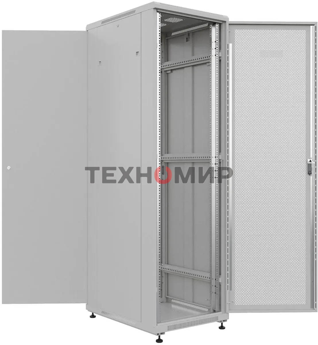 Шкаф серверный NTSS Премиум (NTSS-R22U6080PD) напольный 22U 600x800 мм пер. дв. перфор. металл 900 кг серый 710 мм 54 кг 1102 мм IP20 сталь
