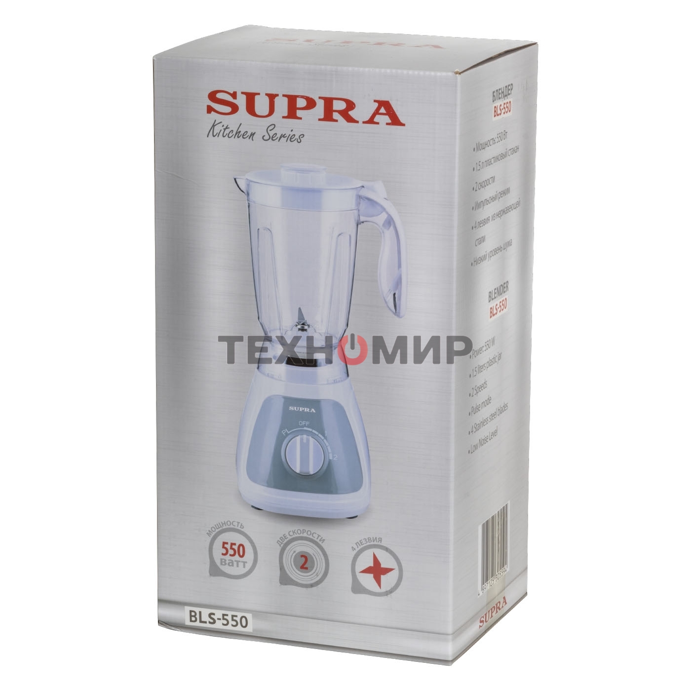 Блендер стационарный SUPRA BLS-550 550 Вт, белый