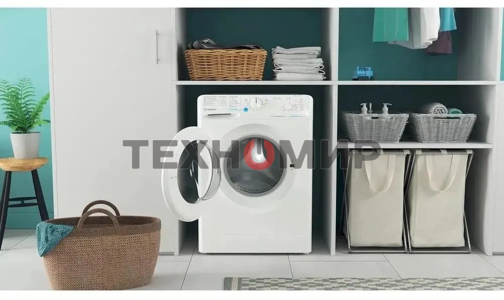 Стиральная машина Indesit BWSB 61051 WWV белый, загрузка фронтальная 6 кг, 1000 об/мин., класс: А